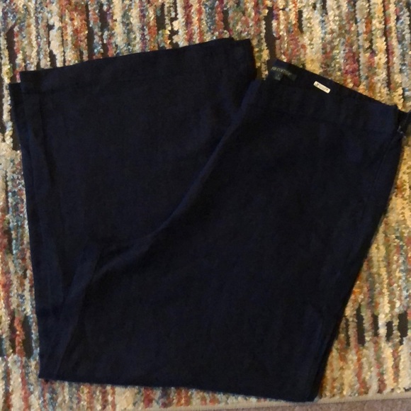 For Cynthia full / wide leg linen pants Navy - Picture 1 of 2